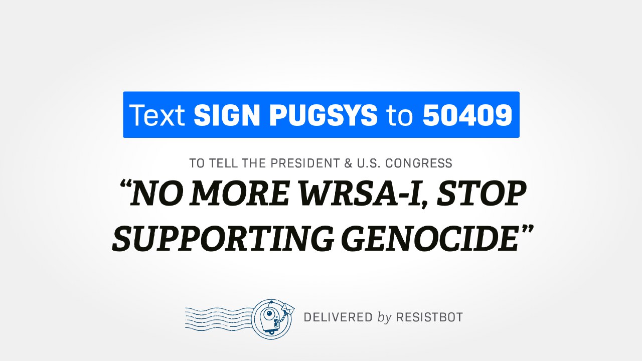 NO MORE WRSA-I, STOP SUPPORTING GENOCIDE