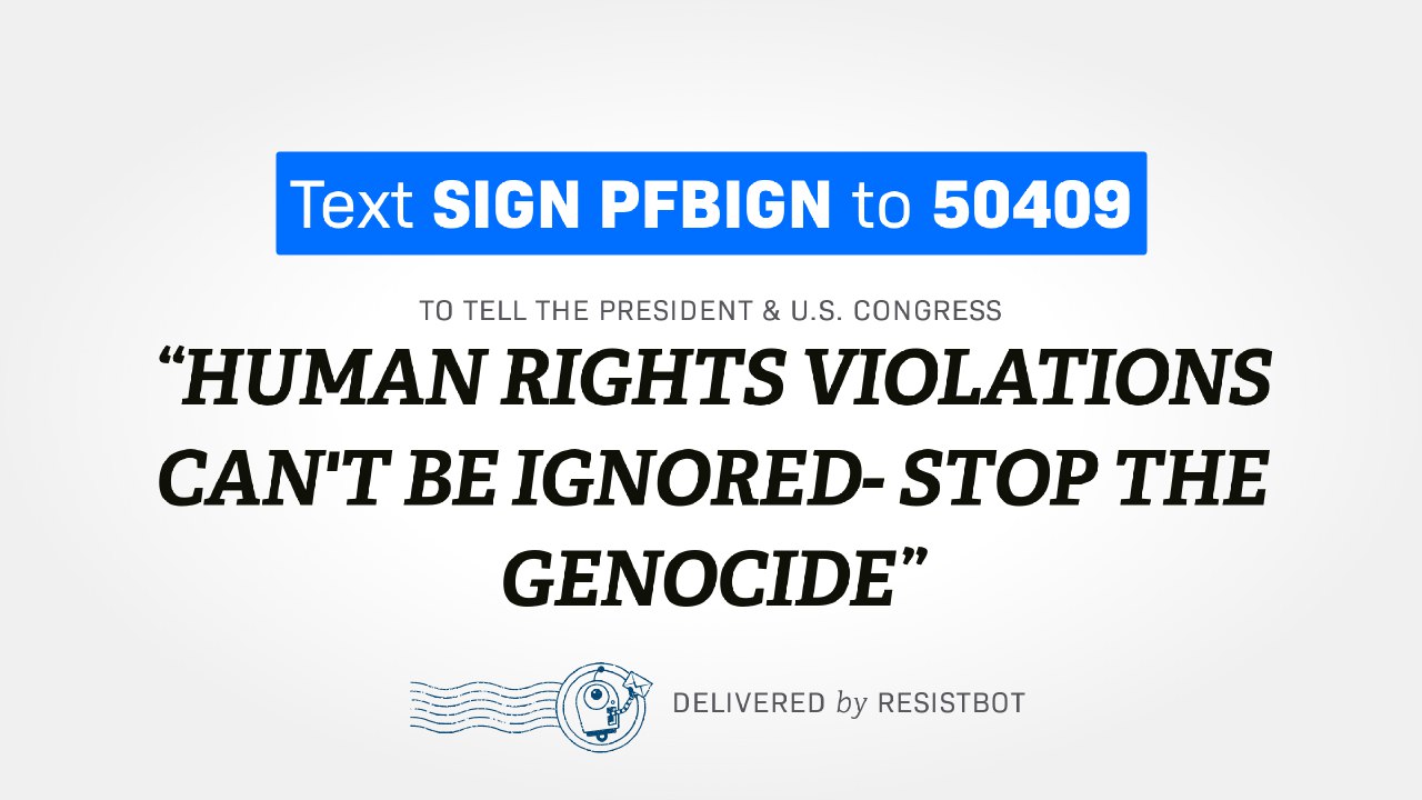 HUMAN RIGHTS VIOLATIONS CAN’T BE IGNORED- STOP THE GENOCIDE