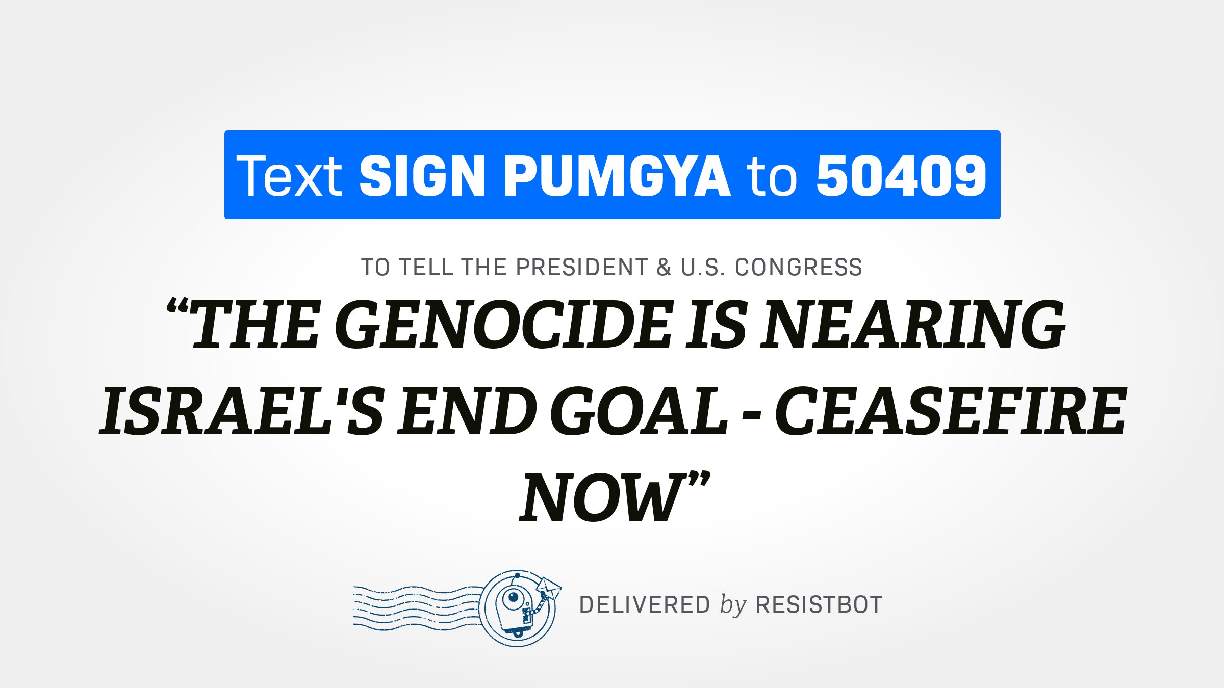 THE GENOCIDE IS NEARING ISRAEL’S END GOAL – CEASEFIRE NOW