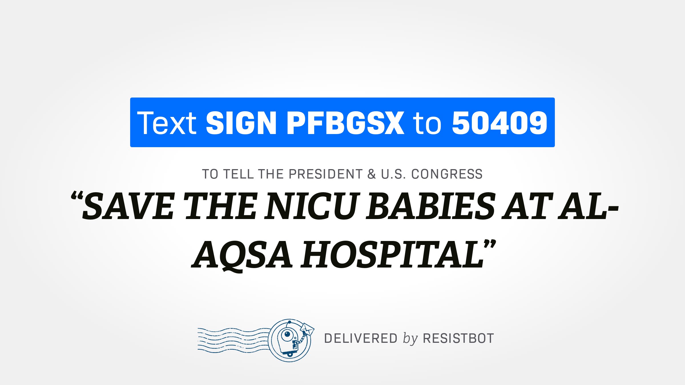 SAVE THE NICU BABIES AT AL-AQSA HOSPITAL