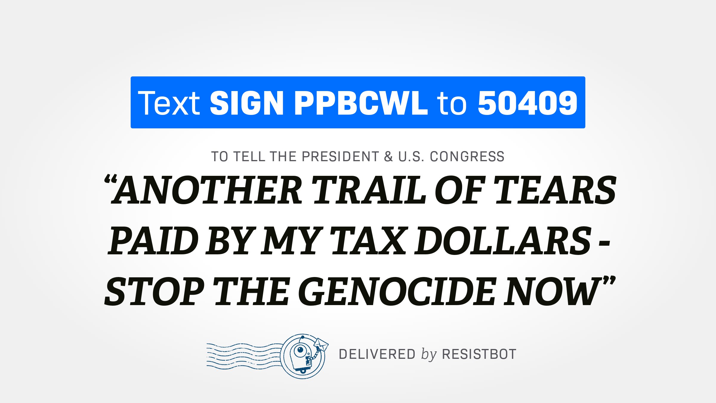 ANOTHER TRAIL OF TEARS PAID BY MY TAX DOLLARS – STOP THE GENOCIDE NOW