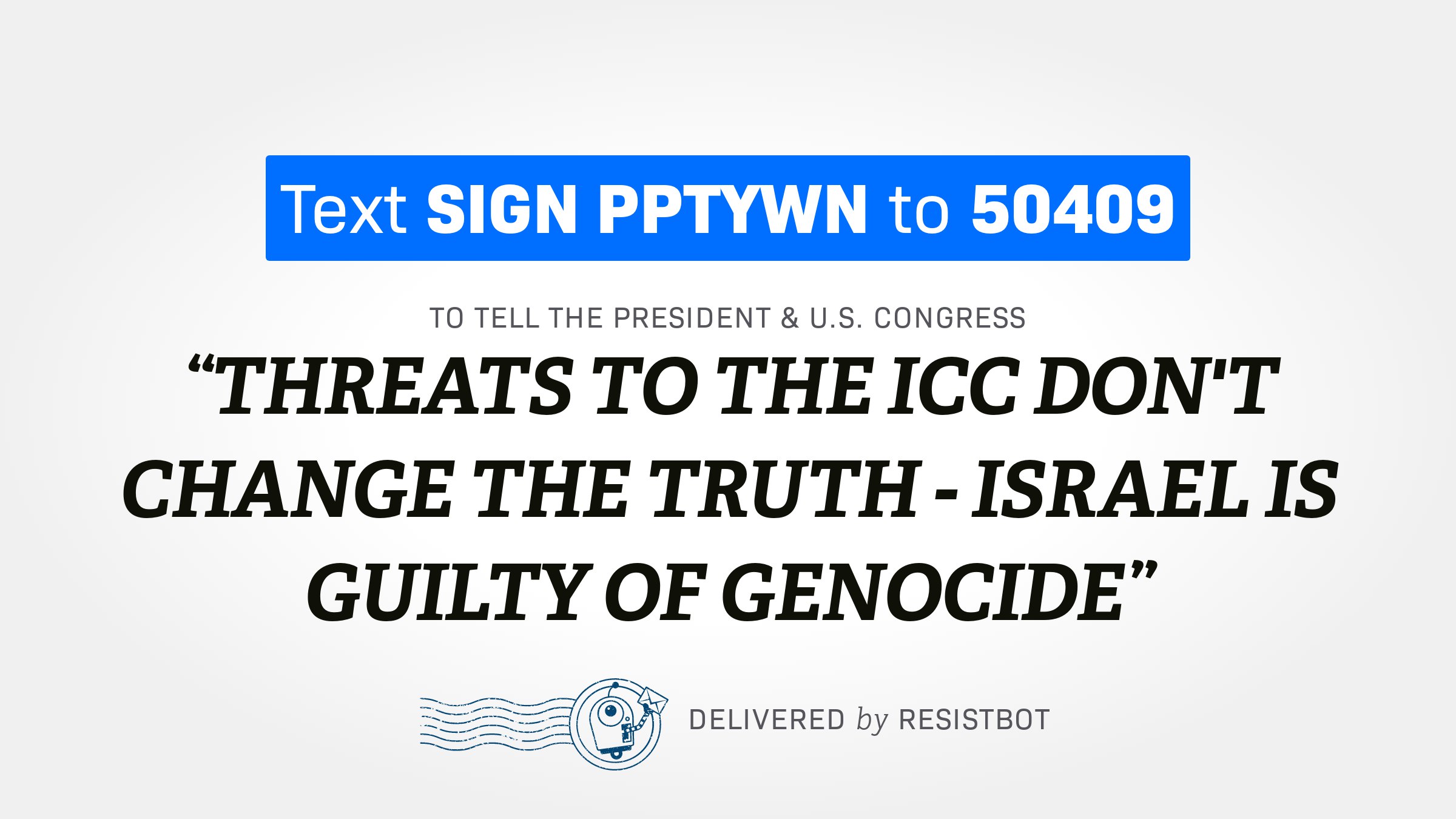 THREATS TO THE ICC DON’T CHANGE THE TRUTH – ISRAEL IS GUILTY OF GENOCIDE