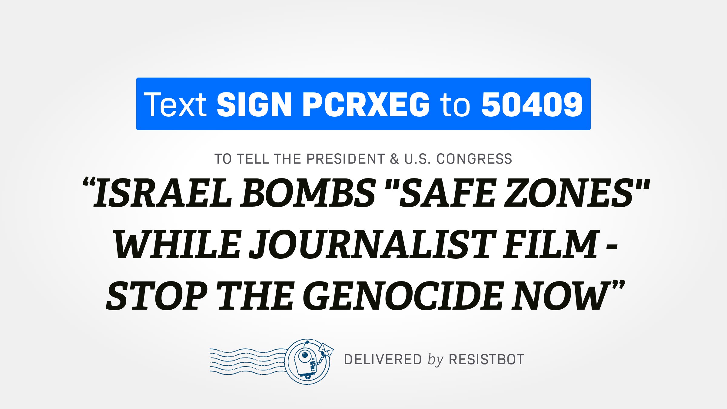 ISRAEL BOMBS “SAFE ZONES” WHILE JOURNALIST FILM – STOP THE GENOCIDE NOW