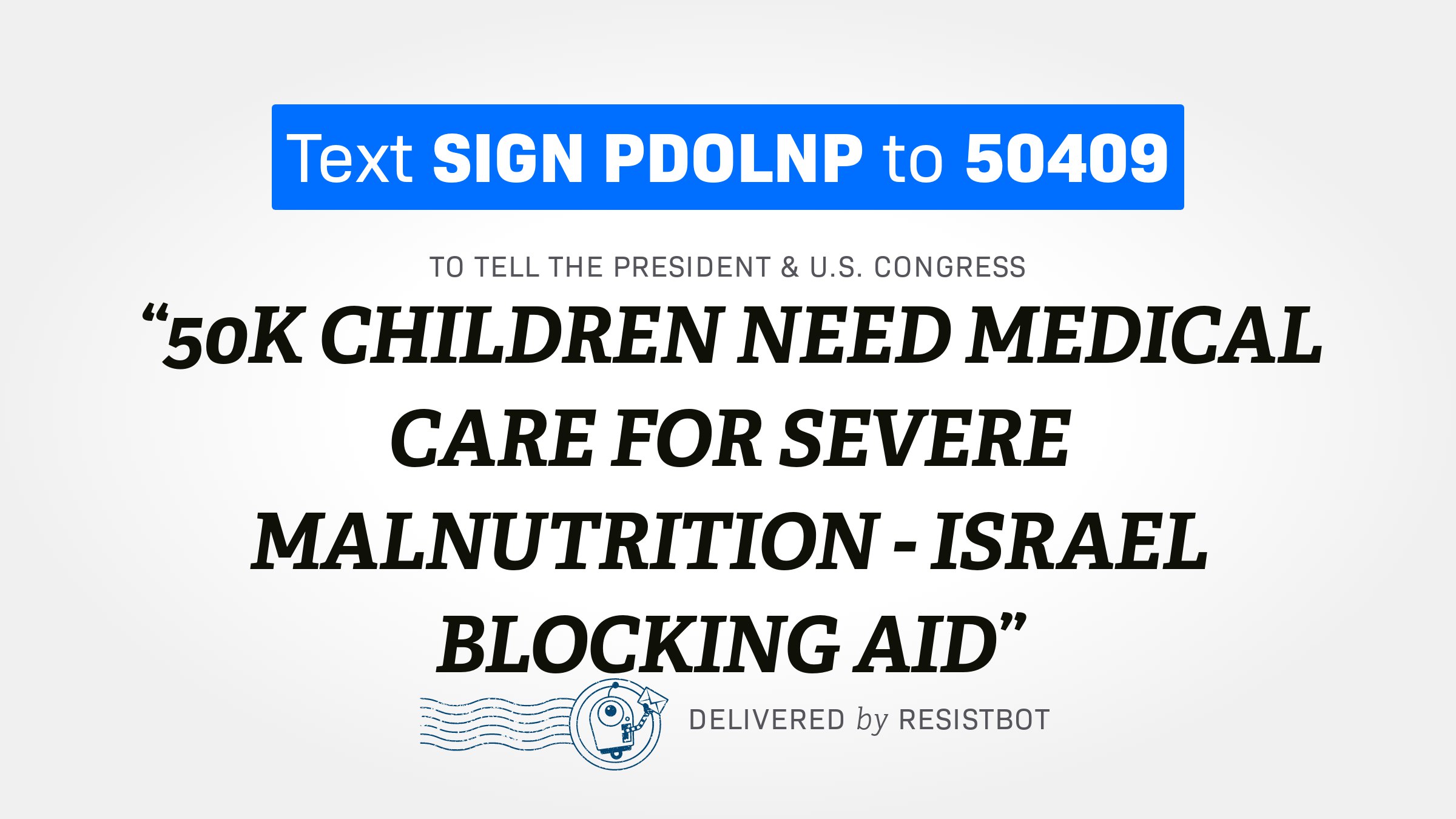 50K CHILDREN NEED MEDICAL CARE FOR SEVERE MALNUTRITION – ISRAEL BLOCKING AID