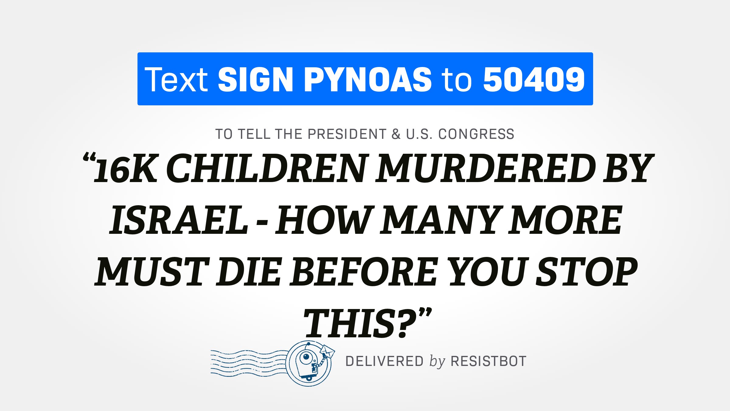 16K CHILDREN MURDERED BY ISRAEL – HOW MANY MORE MUST DIE BEFORE YOU STOP THIS?