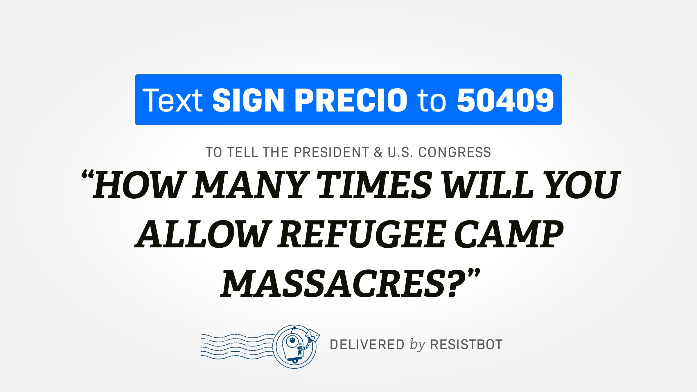 HOW MANY TIMES WILL YOU ALLOW REFUGEE CAMP MASSACRES?