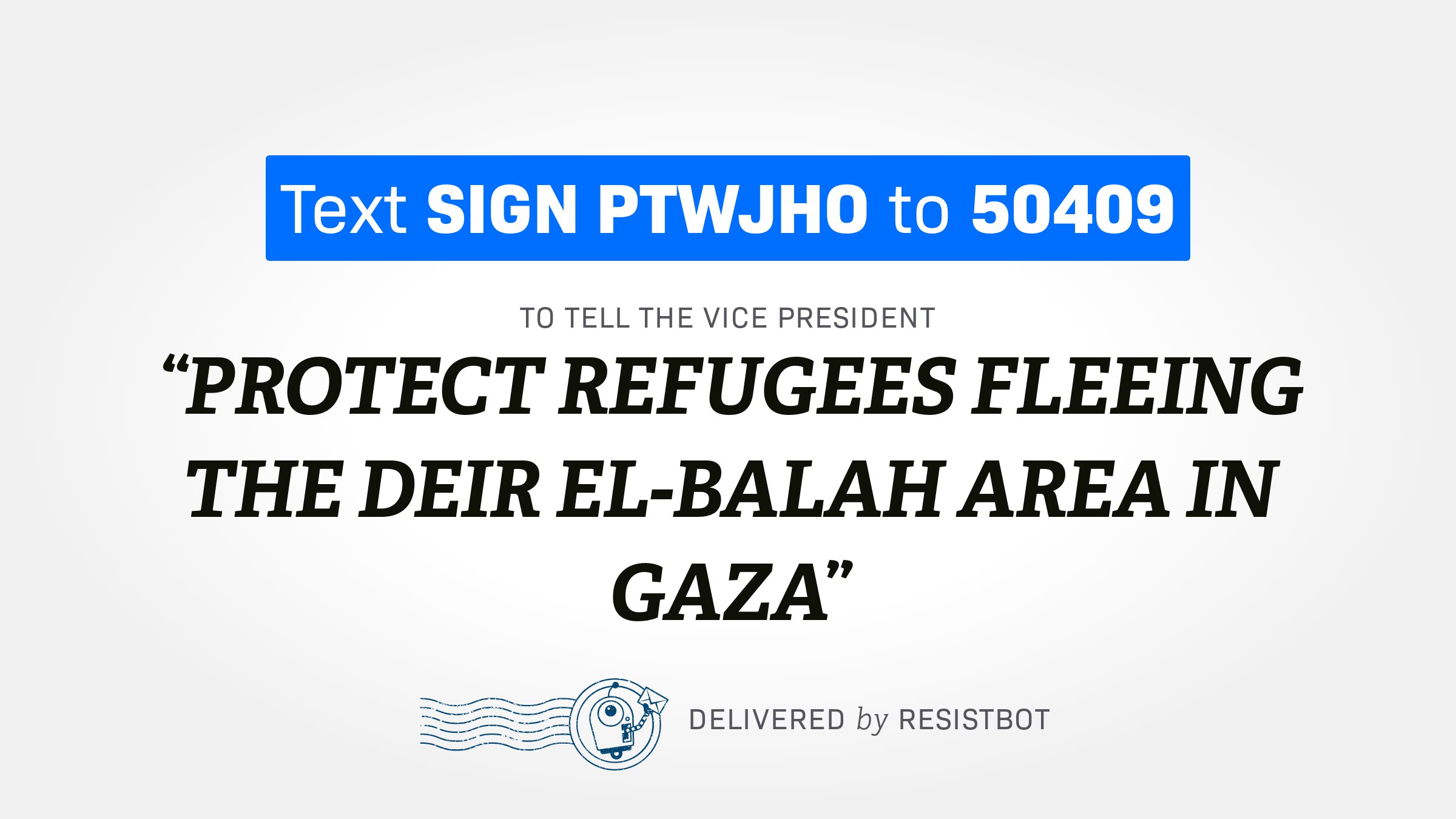 PROTECT REFUGEES FLEEING THE DEIR EL-BALAH AREA IN GAZA